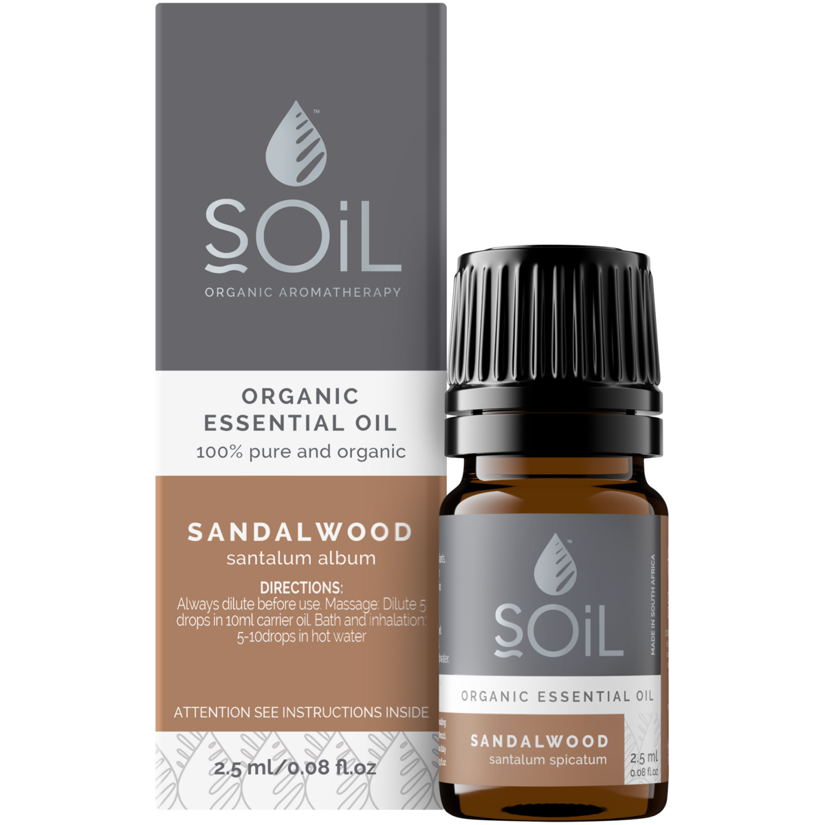 Organic Sandalwood Essential Oil (Santalum Spicatum) 2.5ml