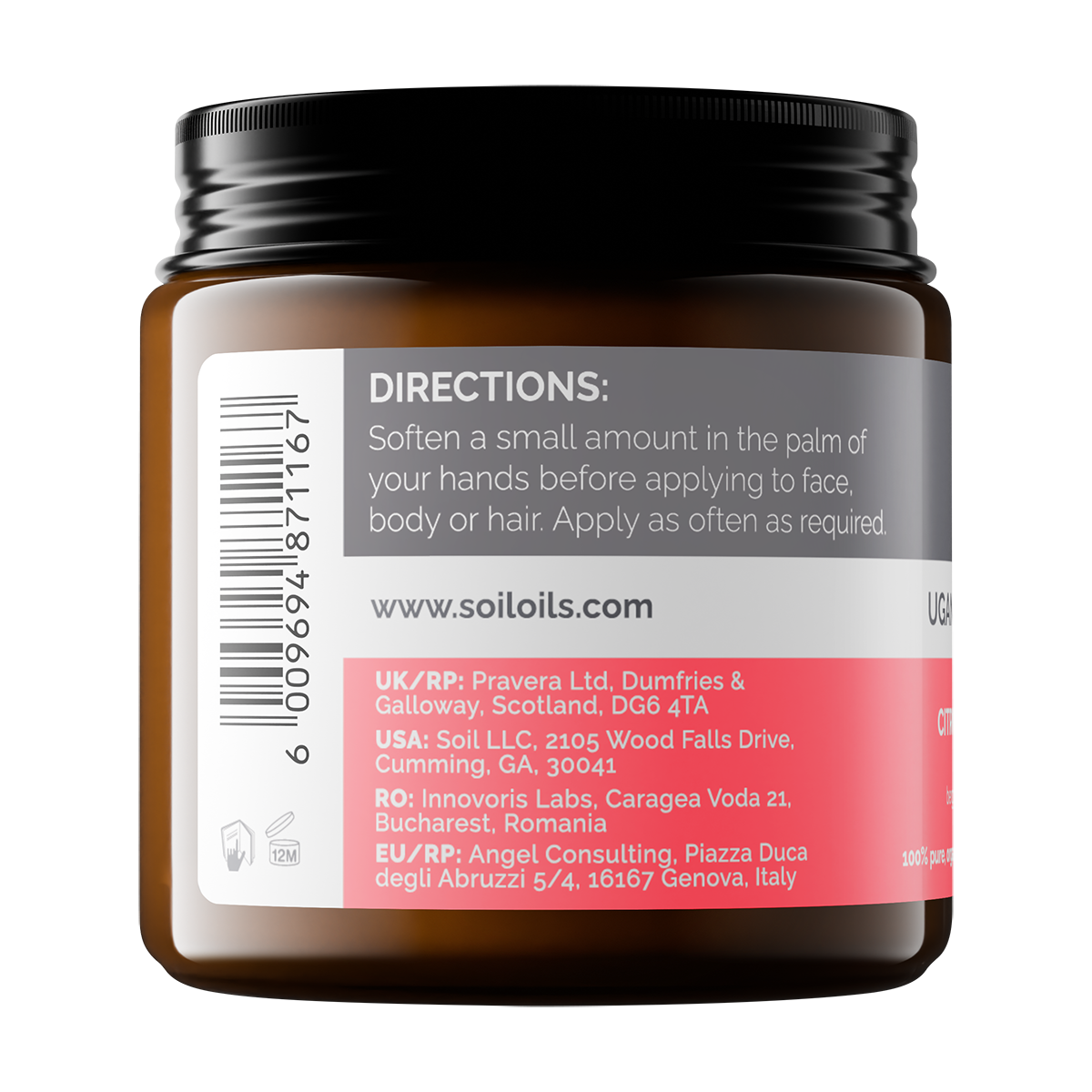 Organic Shea Butter - Citrus Scented 100ml